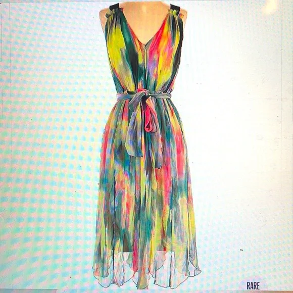 Vera Wang colorful flowy dress! - Picture 1 of 9